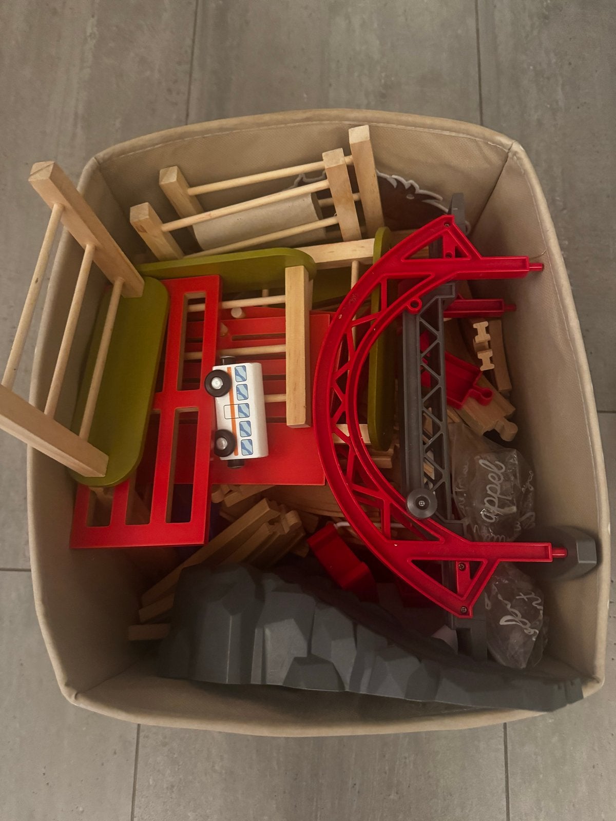Playtive Houten Treinset met Accessoires, Ophalen of Verzenden, Gebruikt, Bouwen