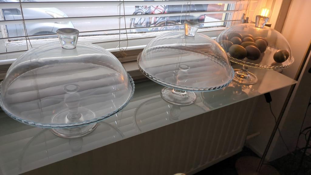 Glazen Patisserie/Taart Plateau - Zo Goed als Nieuw, Overige typen, Ophalen of Verzenden, Zo goed als nieuw, Glas