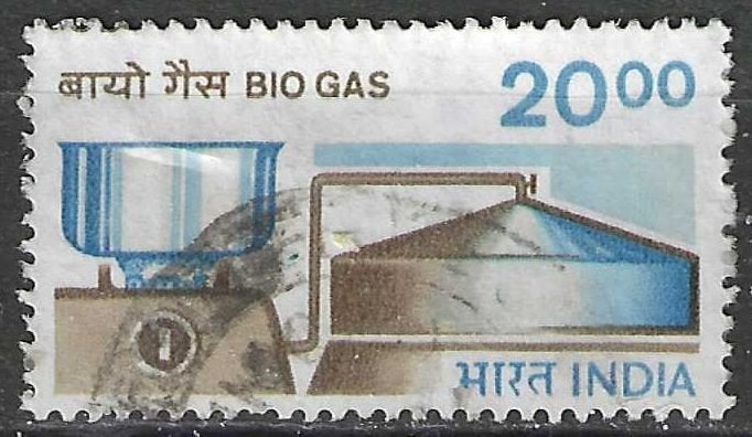 India 1988 - Yvert 1001 - Gebruik van Biogas  (ST), Verzenden, Gestempeld, Zuid-Azië