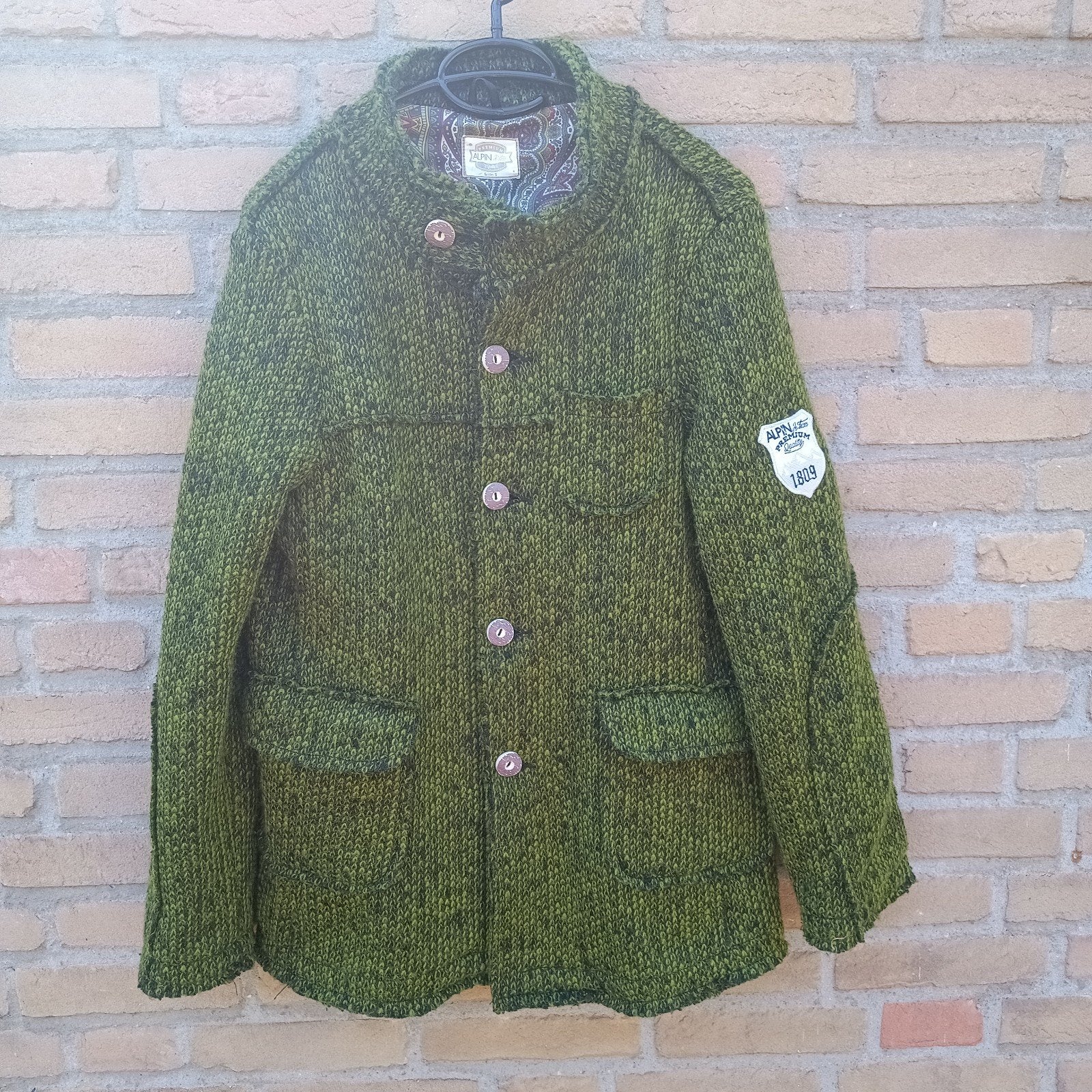 Trachtenvest maat S 46 Alpin de Luxe wolmix groen zgan, Alpin de Luxe, Ophalen of Verzenden, Zo goed als nieuw, Kleding
