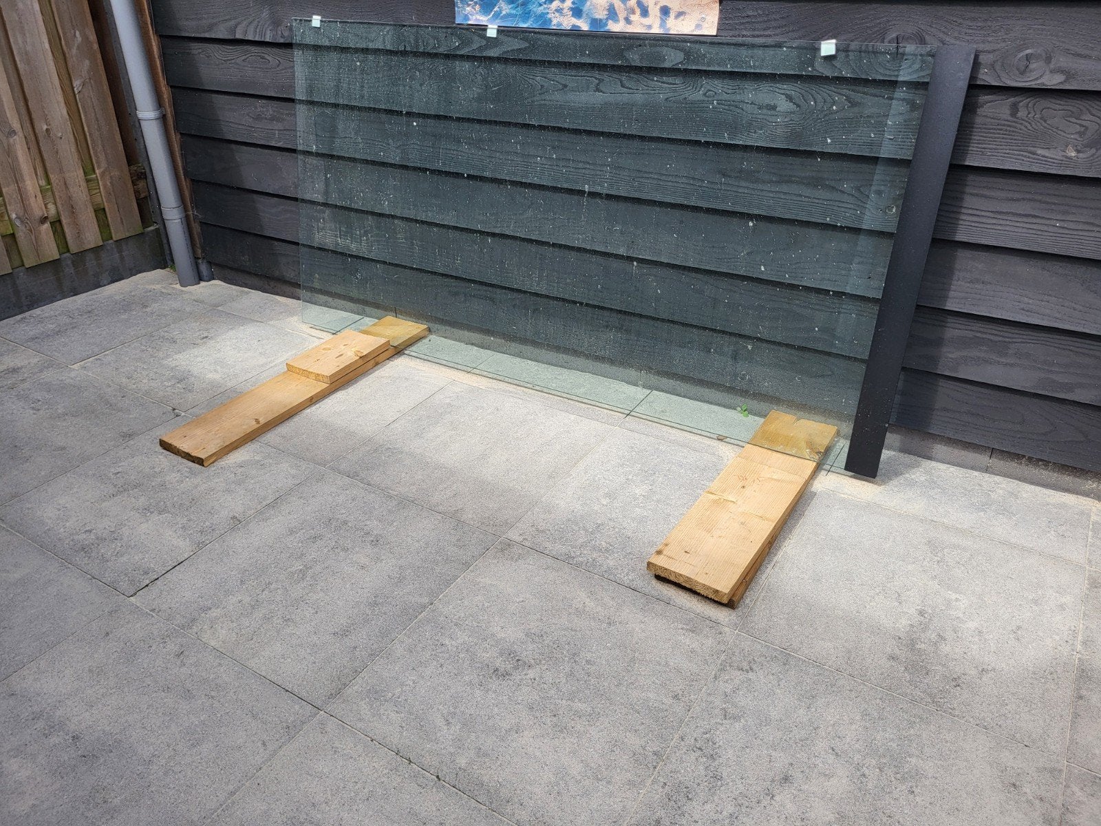 Glaswand paneel, Ophalen, 120 tot 160 cm, Glasplaat, 160 cm of meer