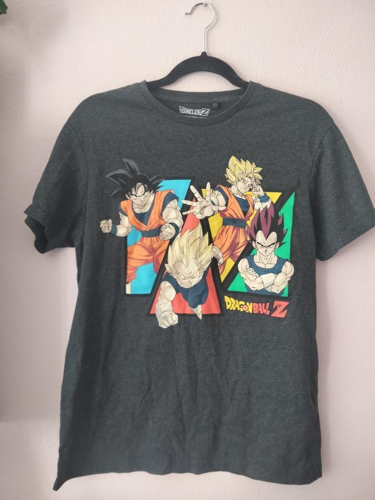 Dragon Ball Z shirt, Kleding | Heren, T-shirts, Zo goed als nieuw, Maat 52/54 (L), Grijs, Ophalen of Verzenden