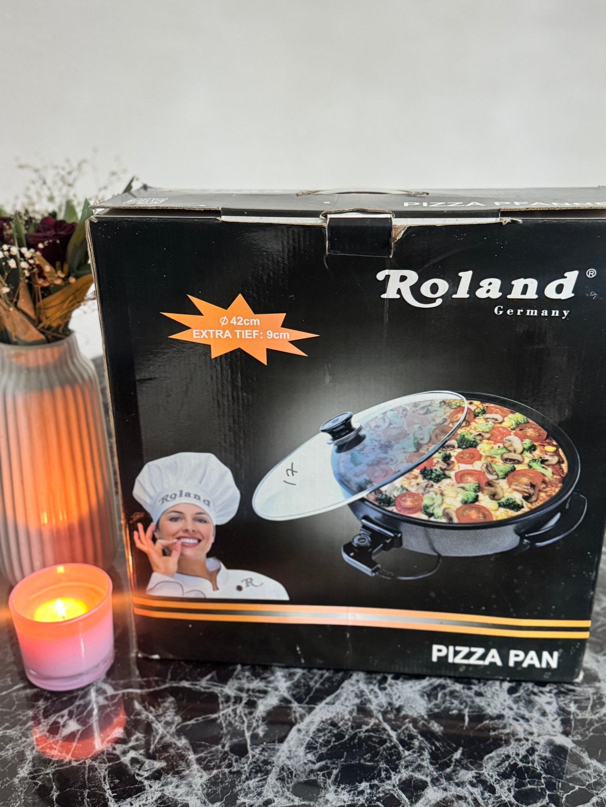 Roland Pizza Pan - Elektrische Pan Ø42cm Extra Diep, Ophalen of Verzenden, Nieuw