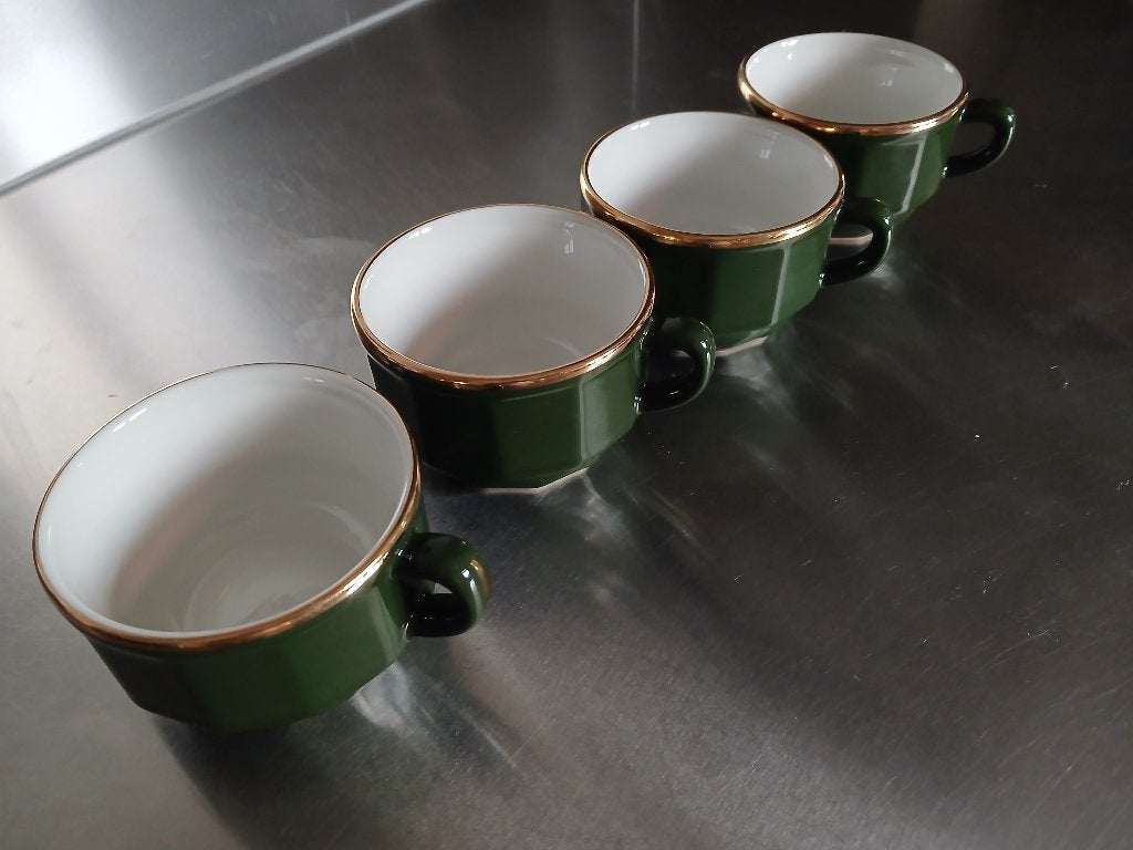 APILCO - 4x nieuwe porseleinen koffiekop., Overige merken, Vintage, Nieuw, Ophalen of Verzenden