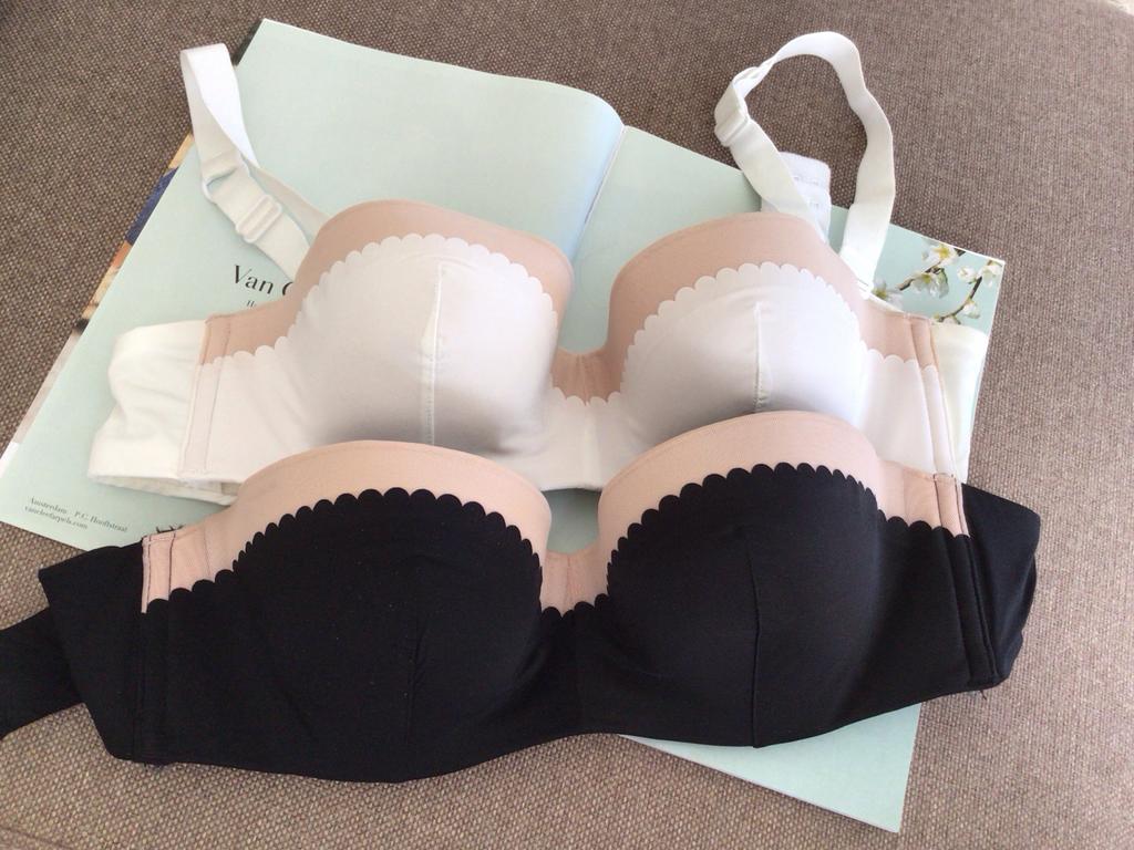 H&M Strapless BH's - Wit en Zwart met losse bandjes zgan.., Verzenden, Wit, BH