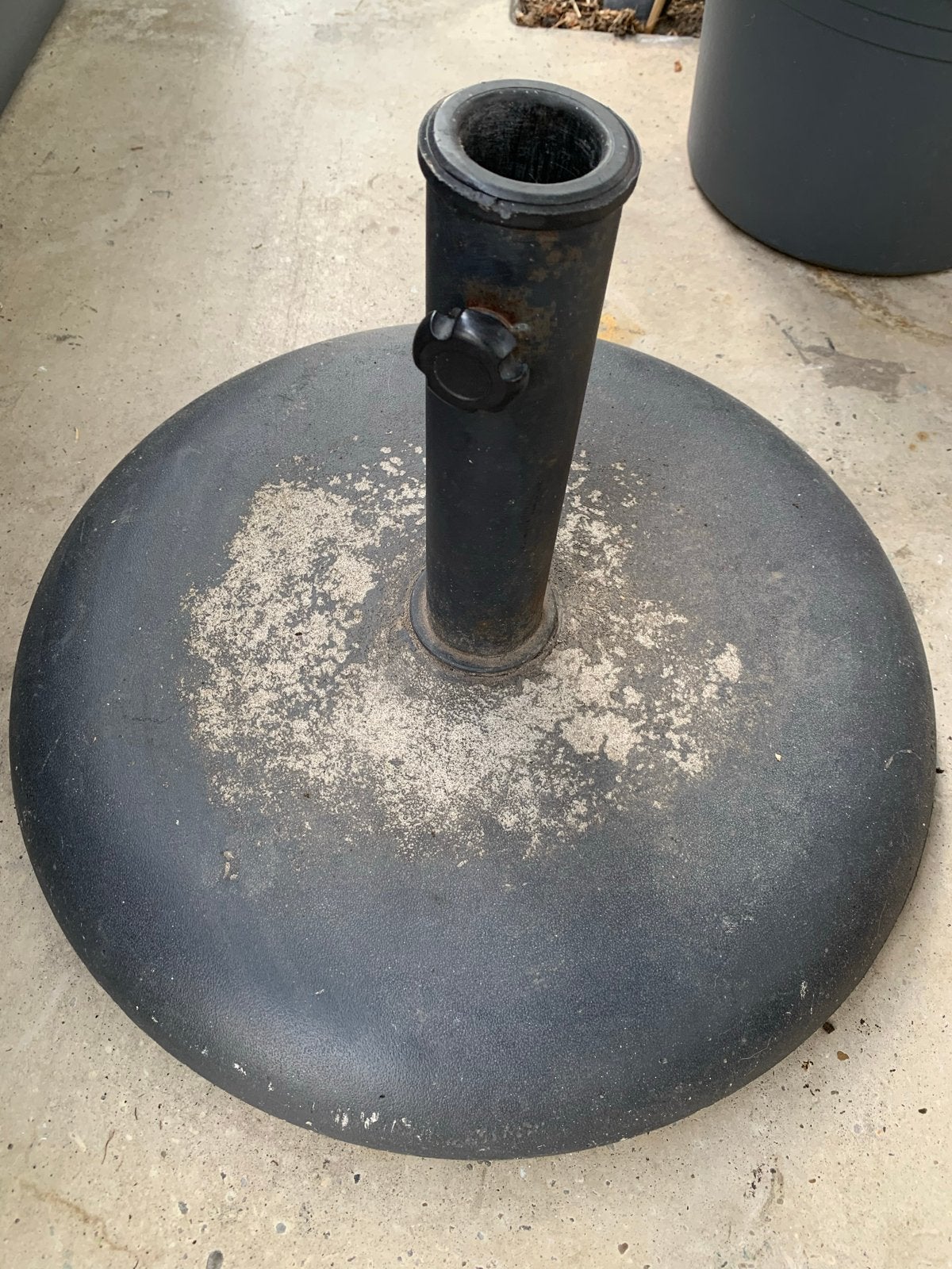 Parasolvoet 15 kg - Gebruikt met lichte roest, Ophalen, Gebruikt, Minder dan 1 meter, Parasolvoet