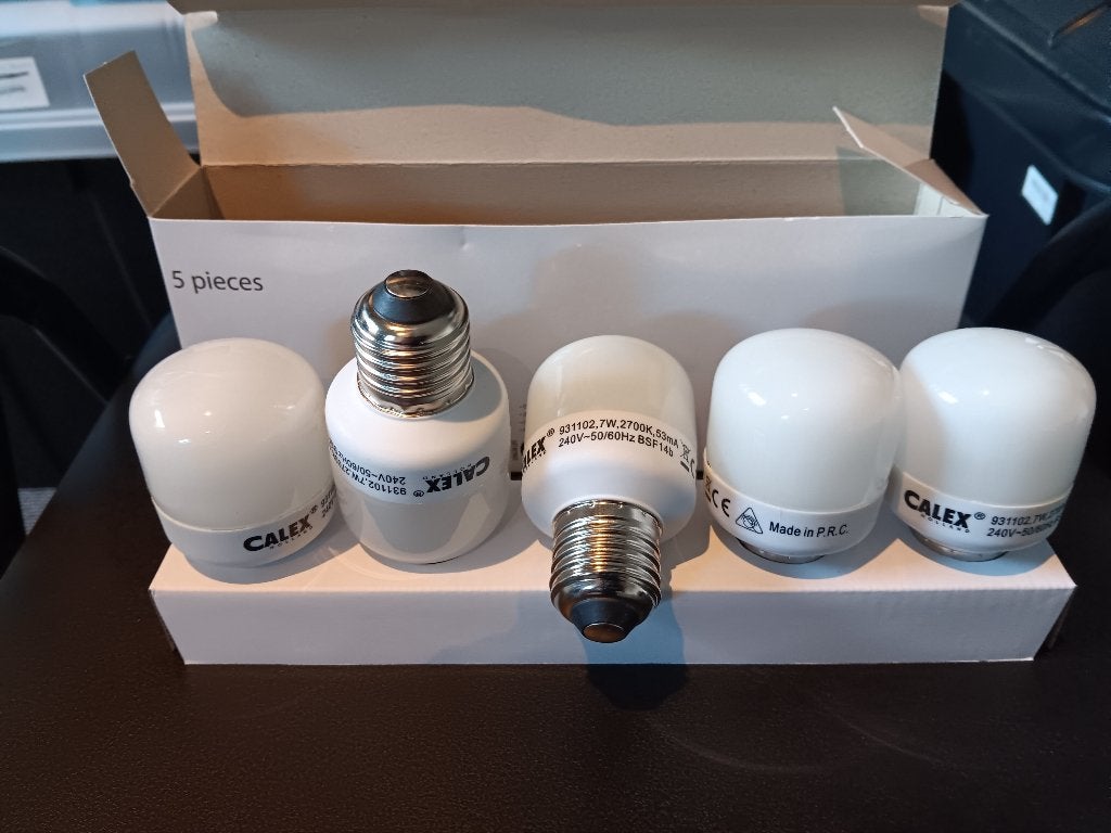 Doos á 5 stuks energie zuinige lampen E 27, Ophalen, Nieuw, E27 (groot), Overige typen