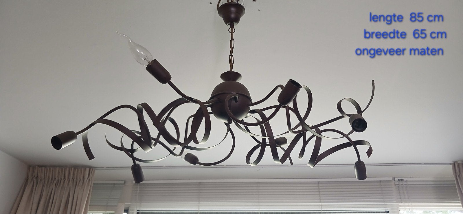 woonkamer lampenset compleet, Ophalen, Gebruikt, Metaal, E14 (klein)