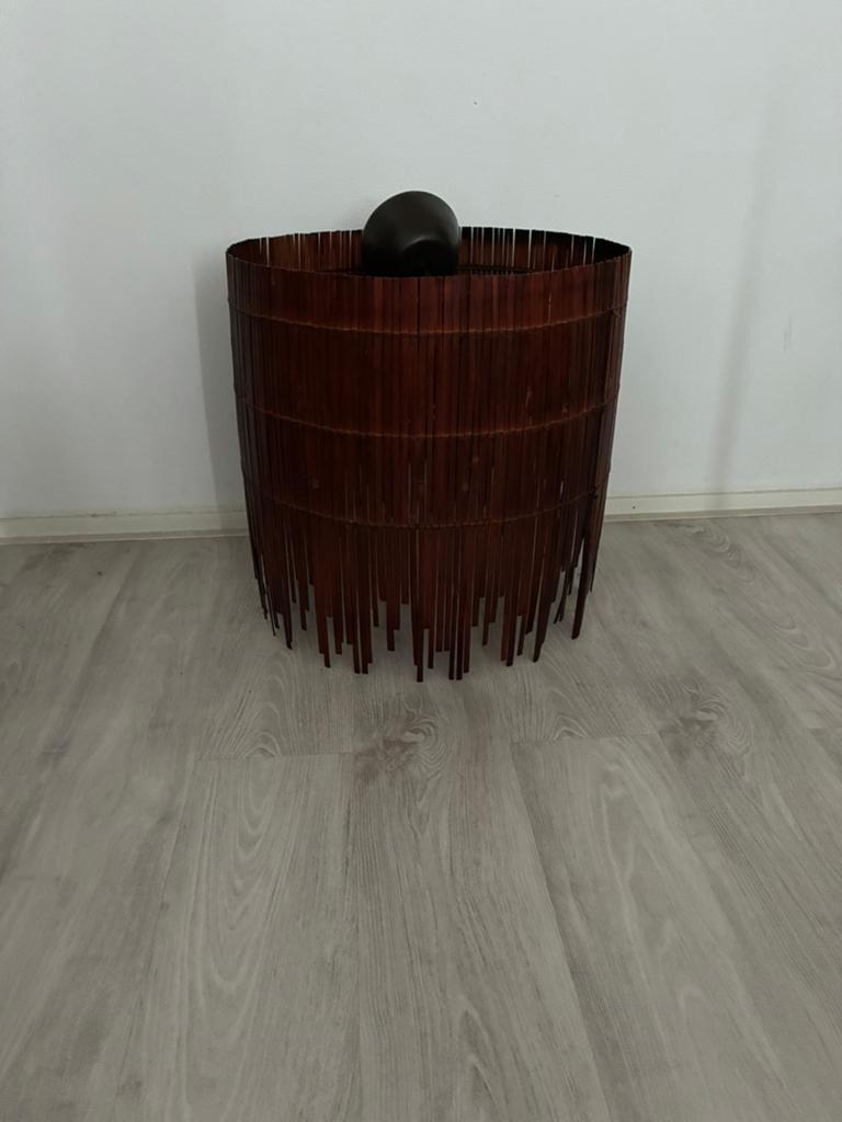Japandi style, unieke grote bamboe hanglamp, Ophalen, Japandi, 50 tot 75 cm, Zo goed als nieuw