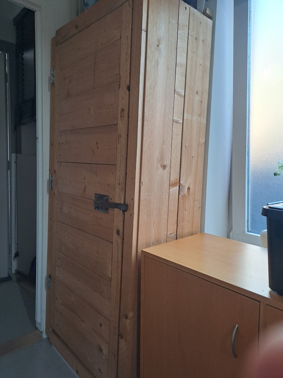 steigerhouten kledingkast, Huis en Inrichting, Ophalen, 50 tot 75 cm, 50 tot 100 cm, 200 cm of meer