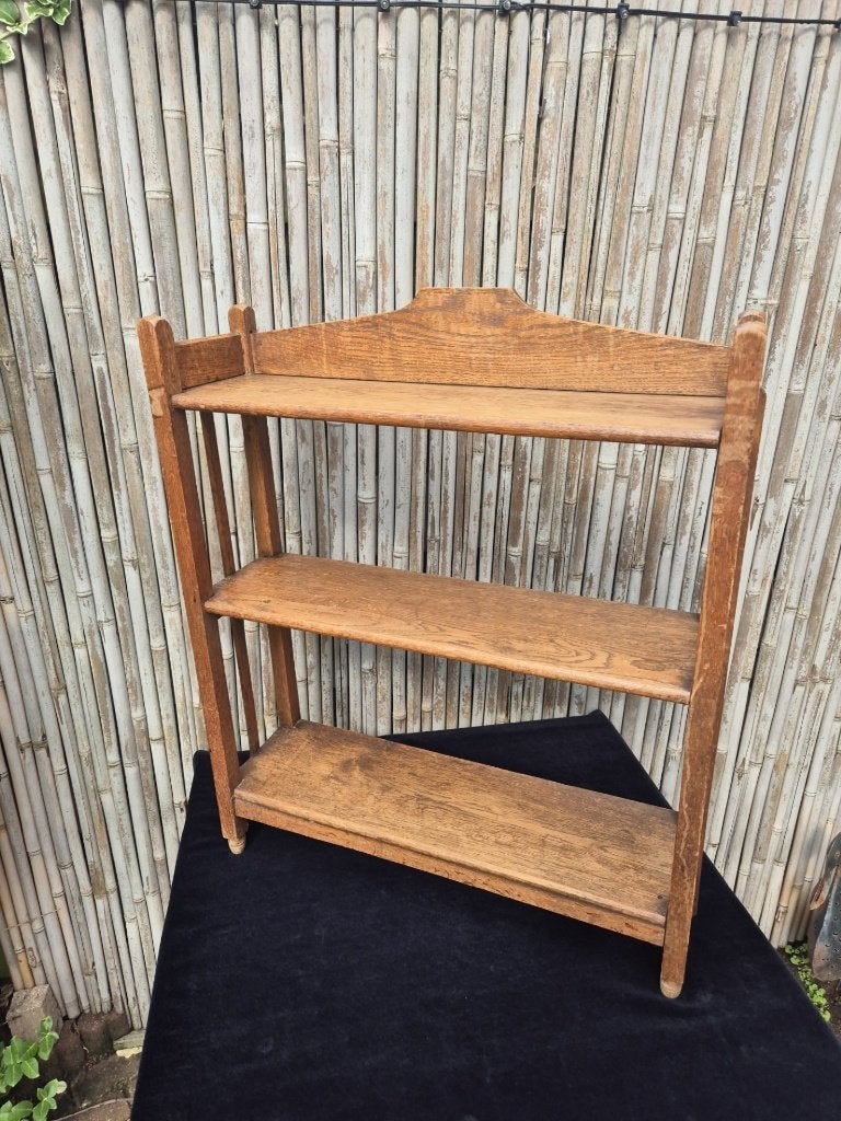 Antiek - Boekenkastje - Wandkastje - Hout - 3 Planken -**, Ophalen