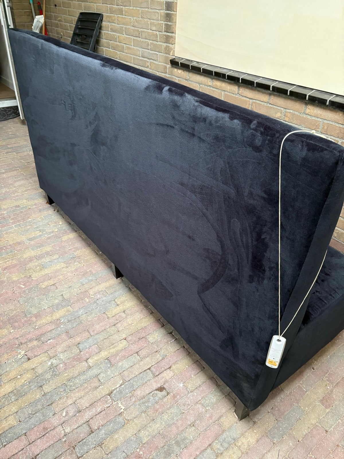 Zwarte Eettafelbank - Comfortabel en Stijlvol, Ophalen, Gebruikt, Minder dan 75 cm, Driepersoons