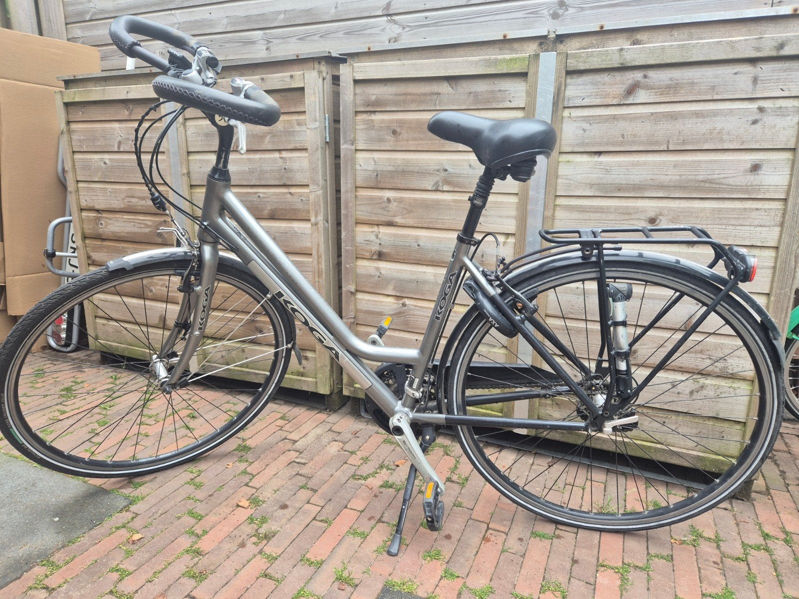 Koga Miyata Lightspeed Aluminium 7005 Damesfiets, Fietsen en Brommers, Ophalen, 28 inch, Gebruikt, Velgrem