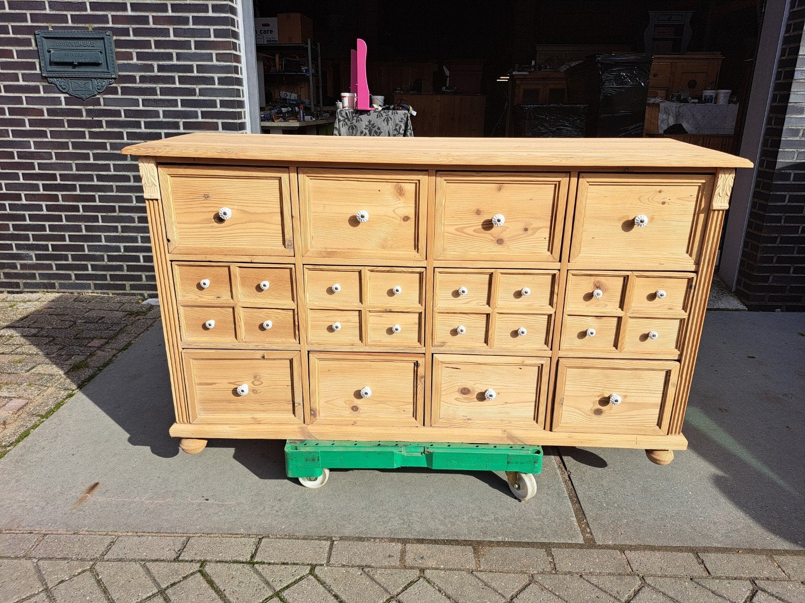 oud grenen ladekast commode