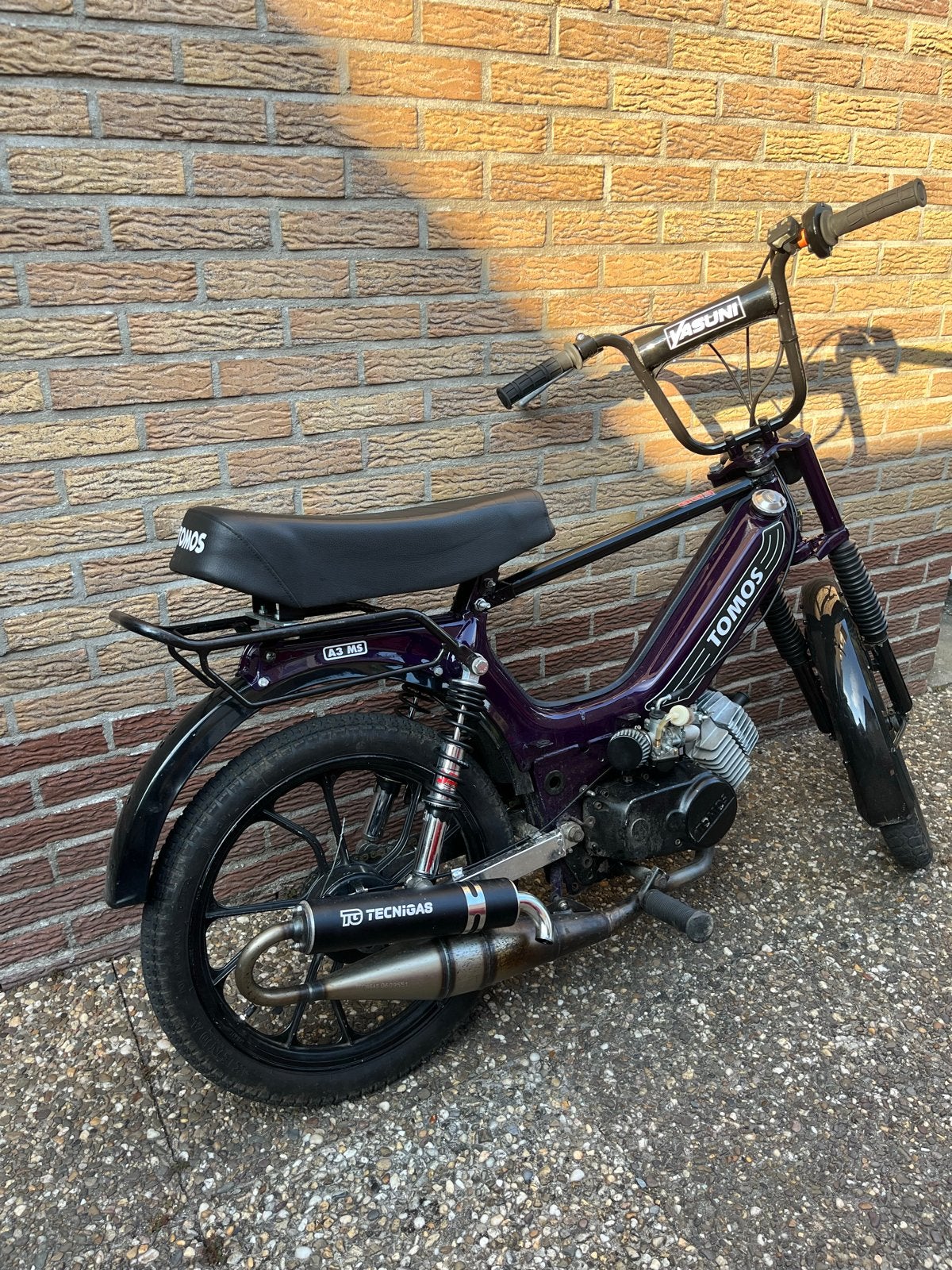 Tomos 65cc op blauwe plaat - Professioneel gespoten, Ophalen of Verzenden, Gebruikt, Tweetakt, Tomos