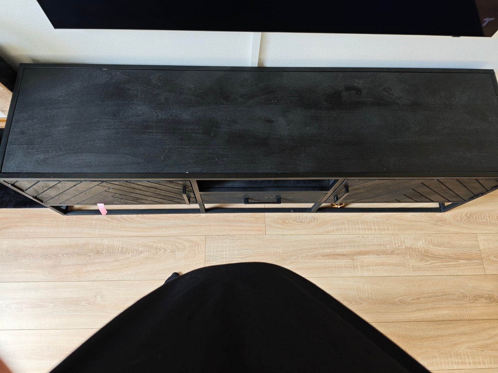 zwarte mango houten tv meubel kast, Ophalen