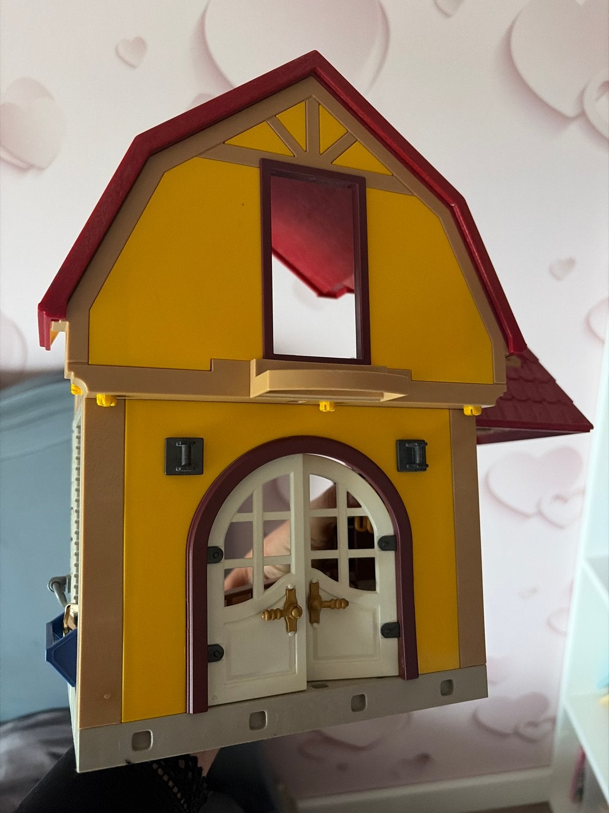 Playmobil manege met toebehoren en landschap, Ophalen, Zo goed als nieuw, Complete set, Gebouw