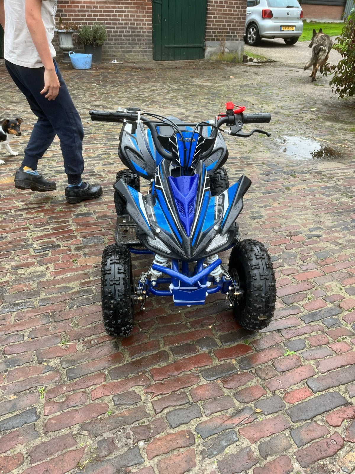Benzine Quad - Blauw/Zwart Mini Quad voor Kinderen, 1 cilinder, 49 cc, 11 kW of minder