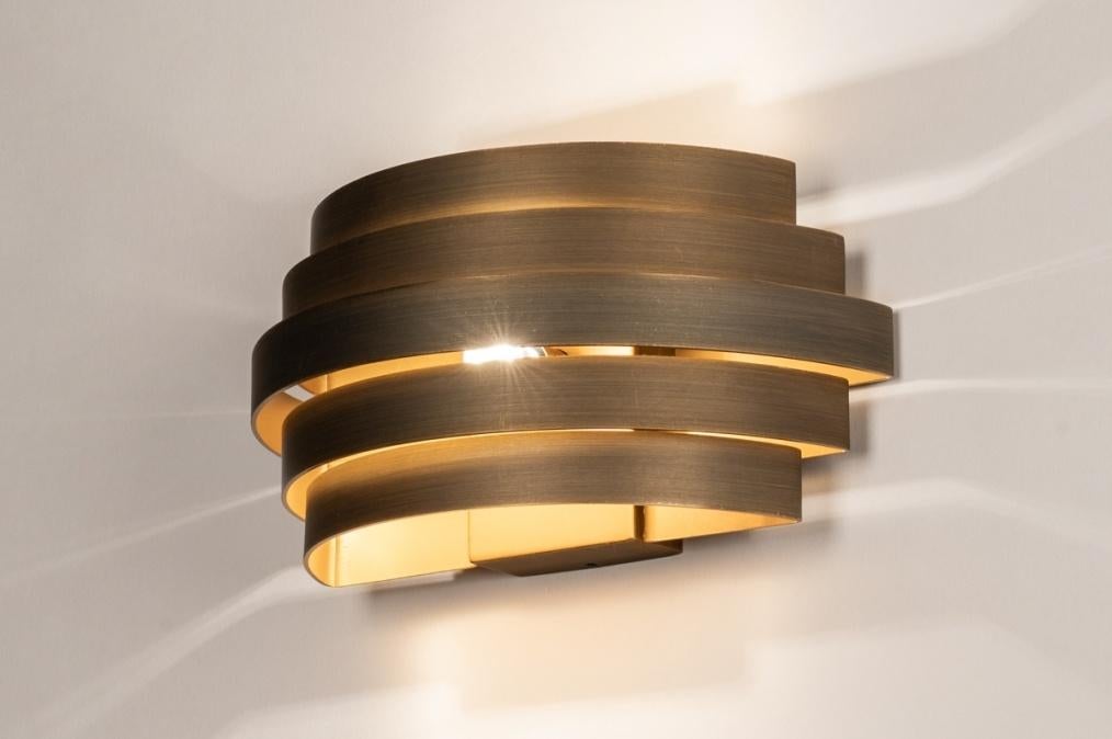 25cm wandlamp brons bed bank hoekbank dressoir lamp, Ophalen of Verzenden, Nieuw