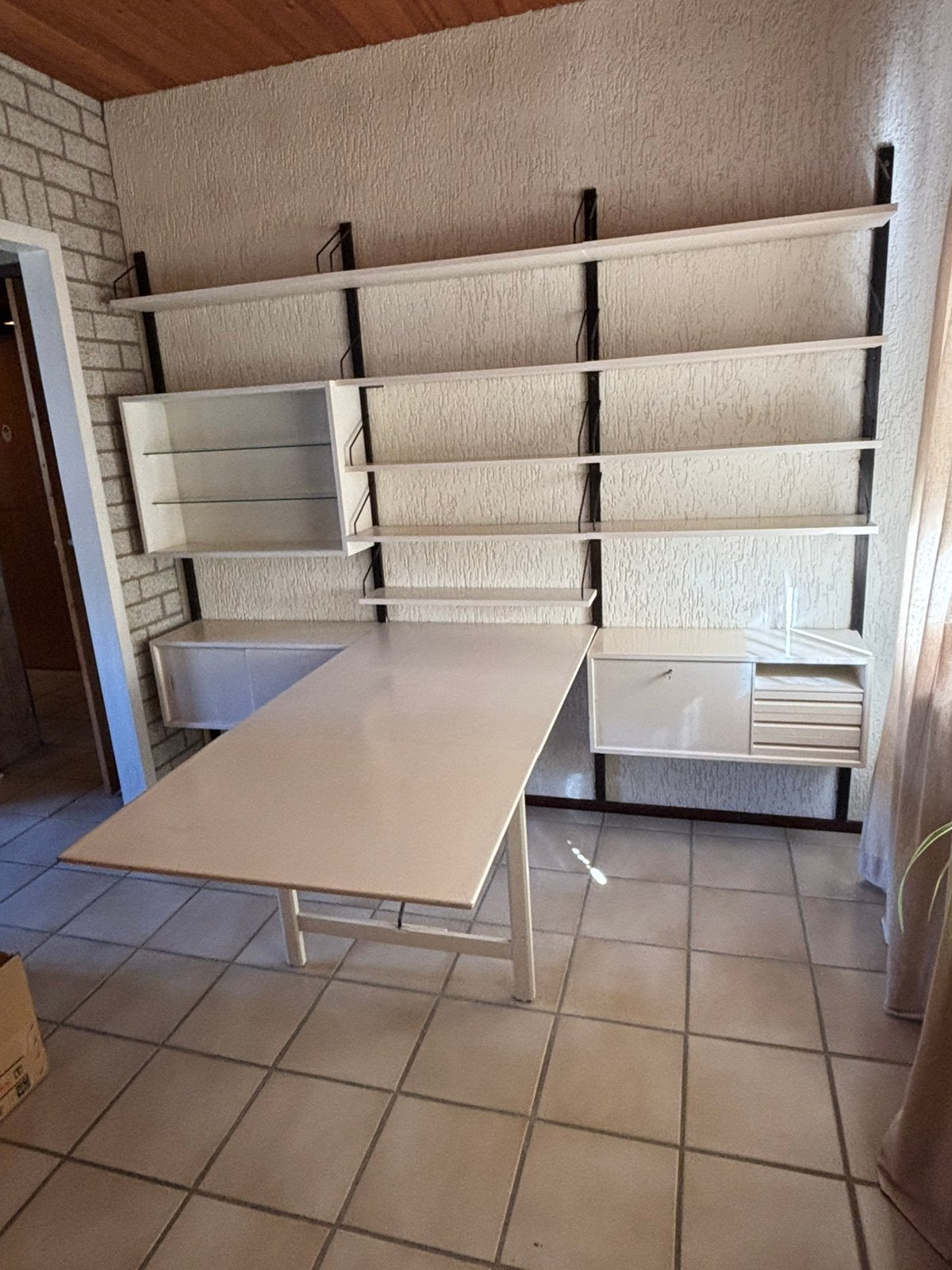 Vintage Poul Cadovius wandsysteem jaren 60 met eettafel, Gebruikt, Vintage, Vintage, Minder dan 100 cm