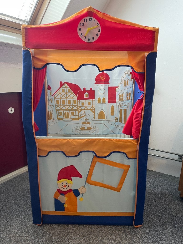 Houten Poppenkast, Kinderen en Baby's, Speelgoed | Poppenhuizen, Ophalen, Gebruikt, Poppenhuis