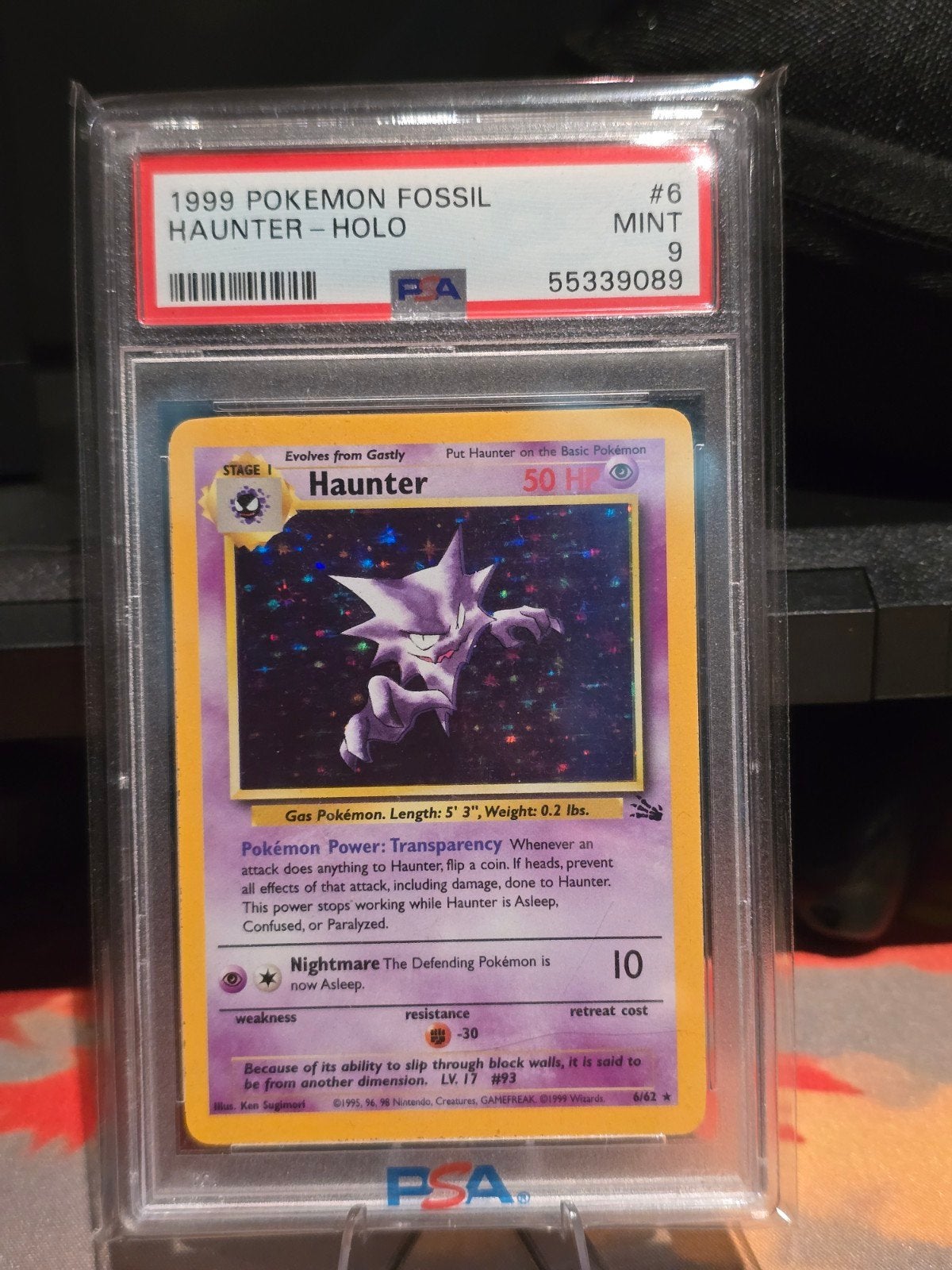 Haunter Fossil PSA 9 | 6/62, Ophalen of Verzenden, Zo goed als nieuw