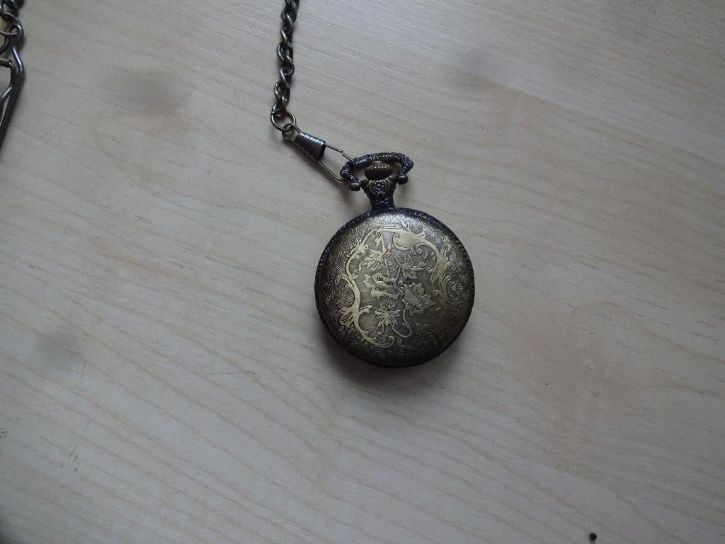 Zakhorloge, Overige merken, Staal, Ophalen of Verzenden, Met ketting