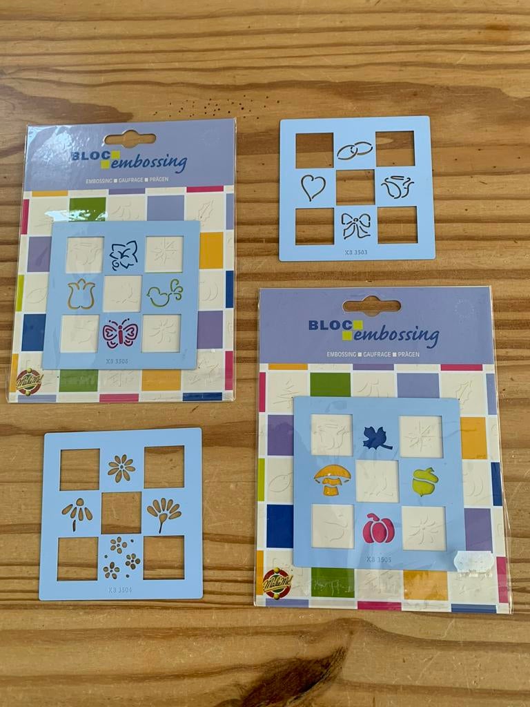 Bloc embossing mallen., Hobby en Vrije tijd, Scrapbooking, Ophalen of Verzenden, Gebruikt, Frame of Mal, Overige merken