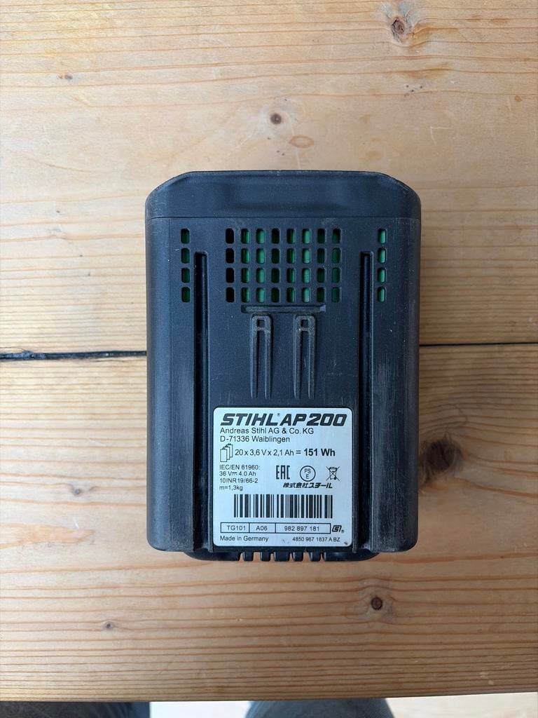 Stihl AP200 accu, Ophalen of Verzenden, Gebruikt