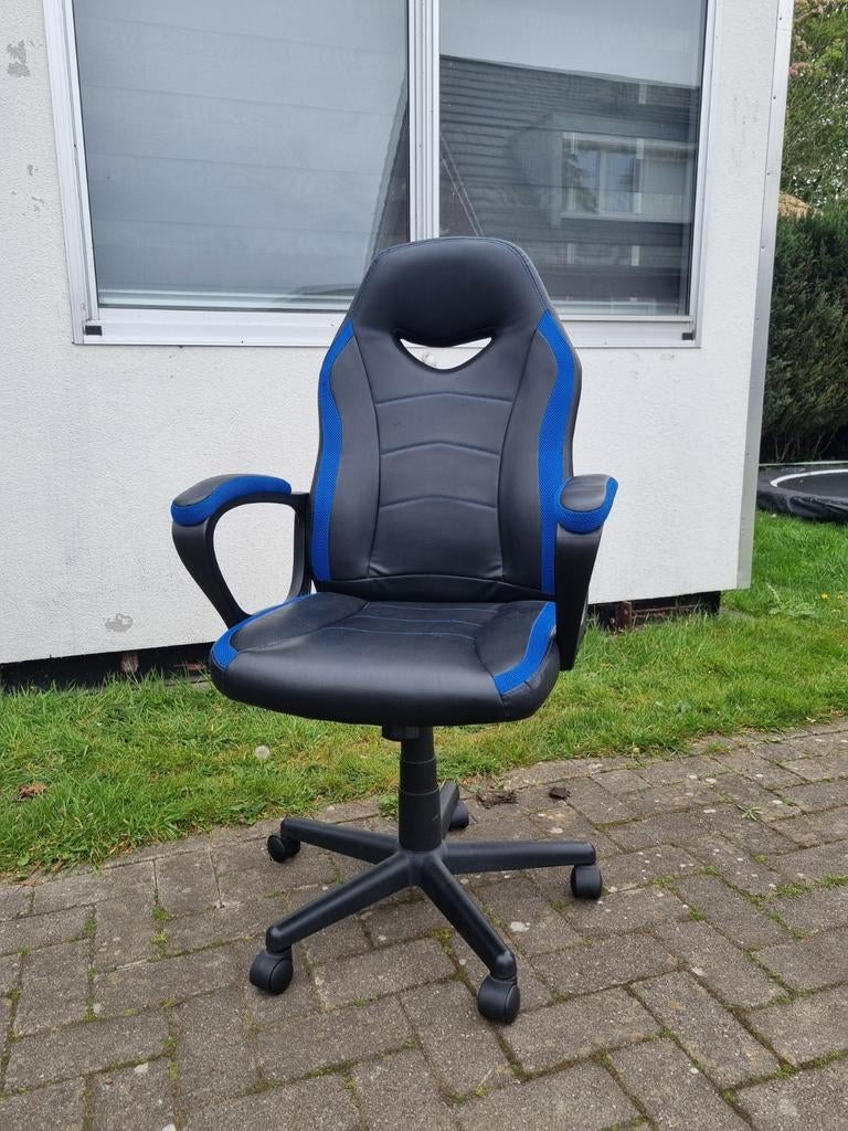 Te koop mooi bureaustoel, Ophalen, Zo goed als nieuw, Blauw, Bureaustoel
