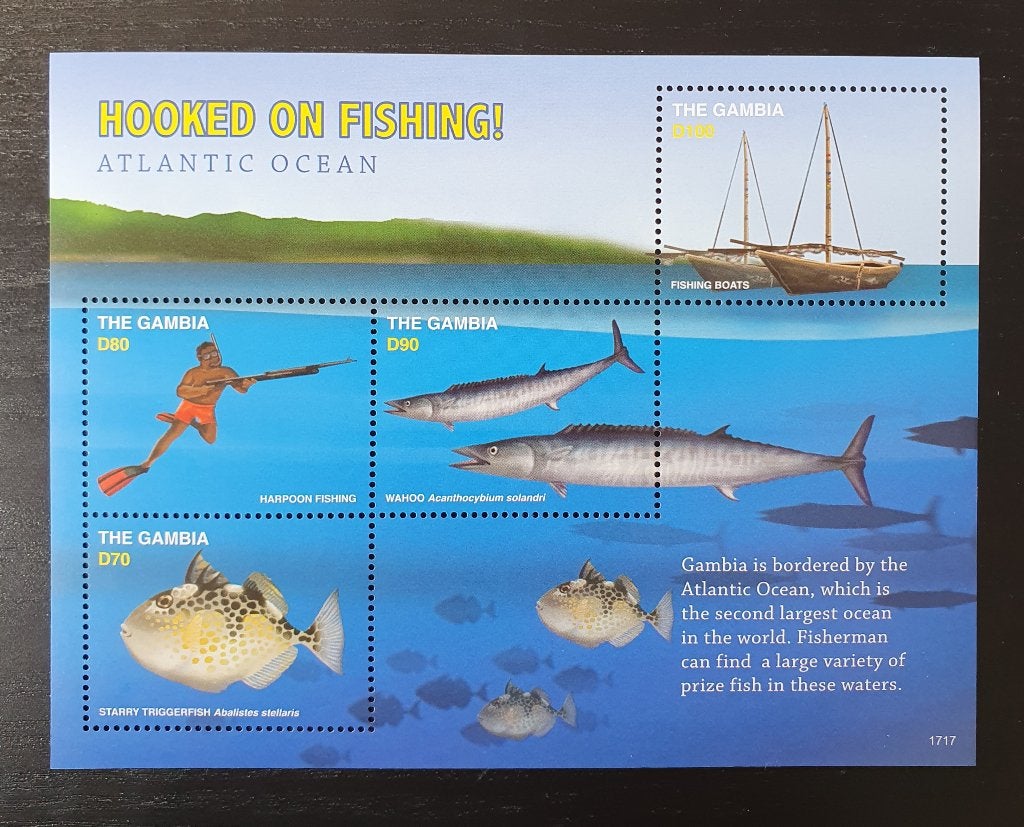 Gambia 2018 Vissen Vissers Boot Michel 7497-7500 postfris, Verzenden, Postfris, Dier of Natuur