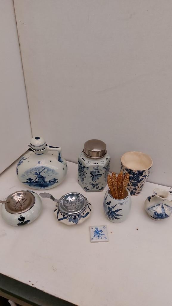 Delftsblauw servies en overige servies, Antiek en Kunst, Ophalen of Verzenden