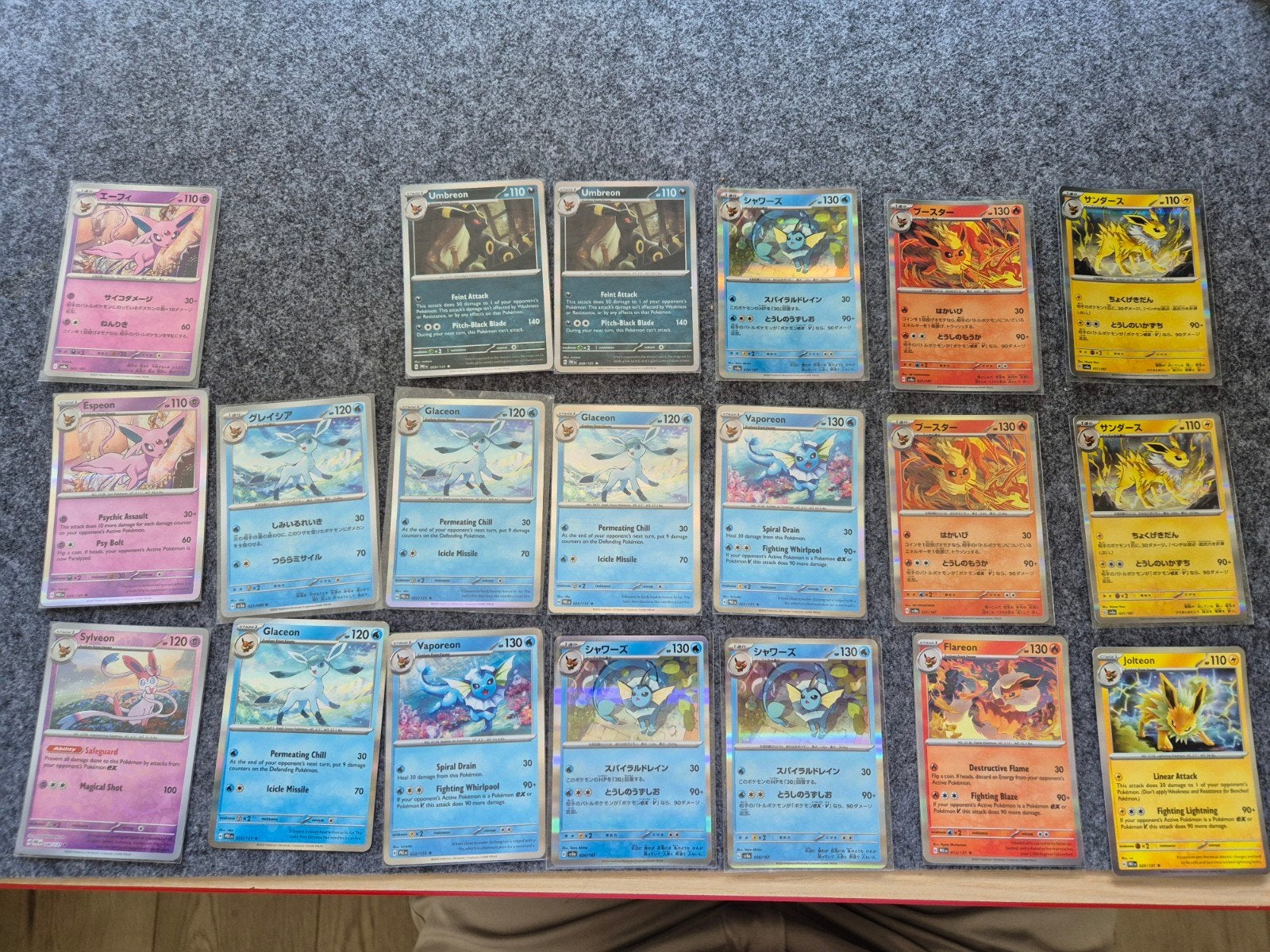 Pokémon Eeveelution Kaarten Set - Glaceon, Vaporeon, Jolteon, Ophalen of Verzenden, Meerdere kaarten