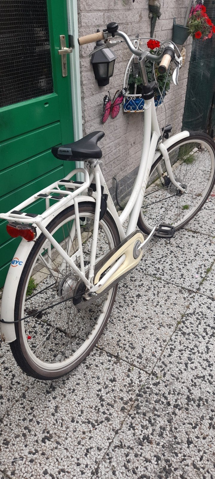 Batavus Diva Damesfiets - Wit, Gebruikt, Terugtraprem, Gebruikt, Batavus, Ophalen of Verzenden