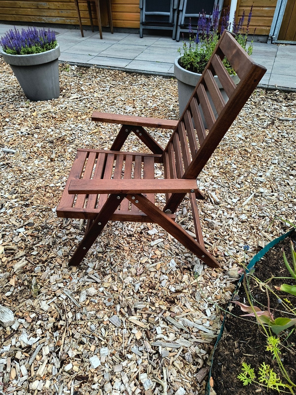 Teakhouten tuinstoelen, inklapbaar en verstelbaar, Ophalen, Gebruikt, Hout, Verstelbaar