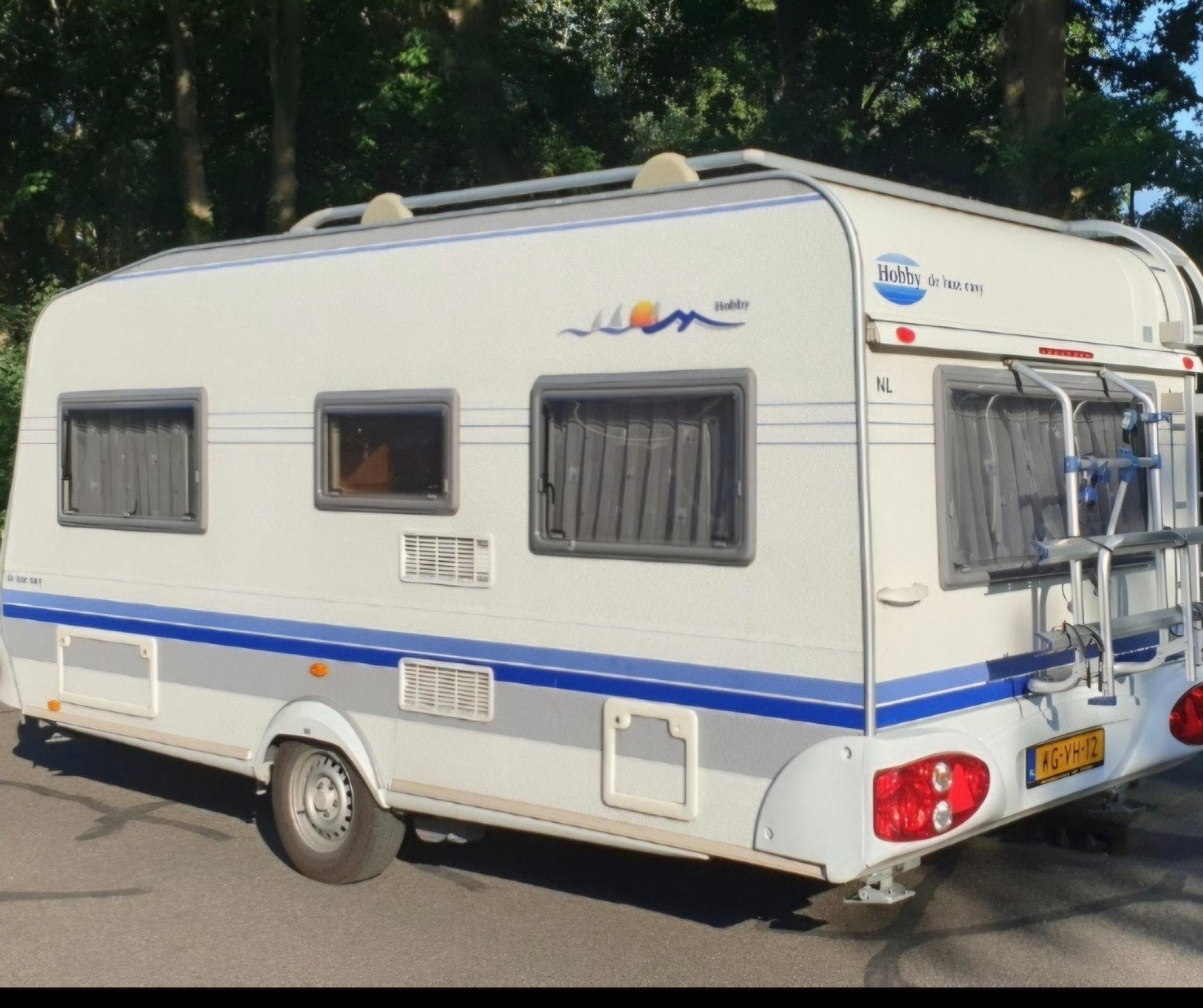 Hobby easy de lux 460 ufe, Caravans en Kamperen, Rondzit, Hobby, Fietsenrek, Particulier