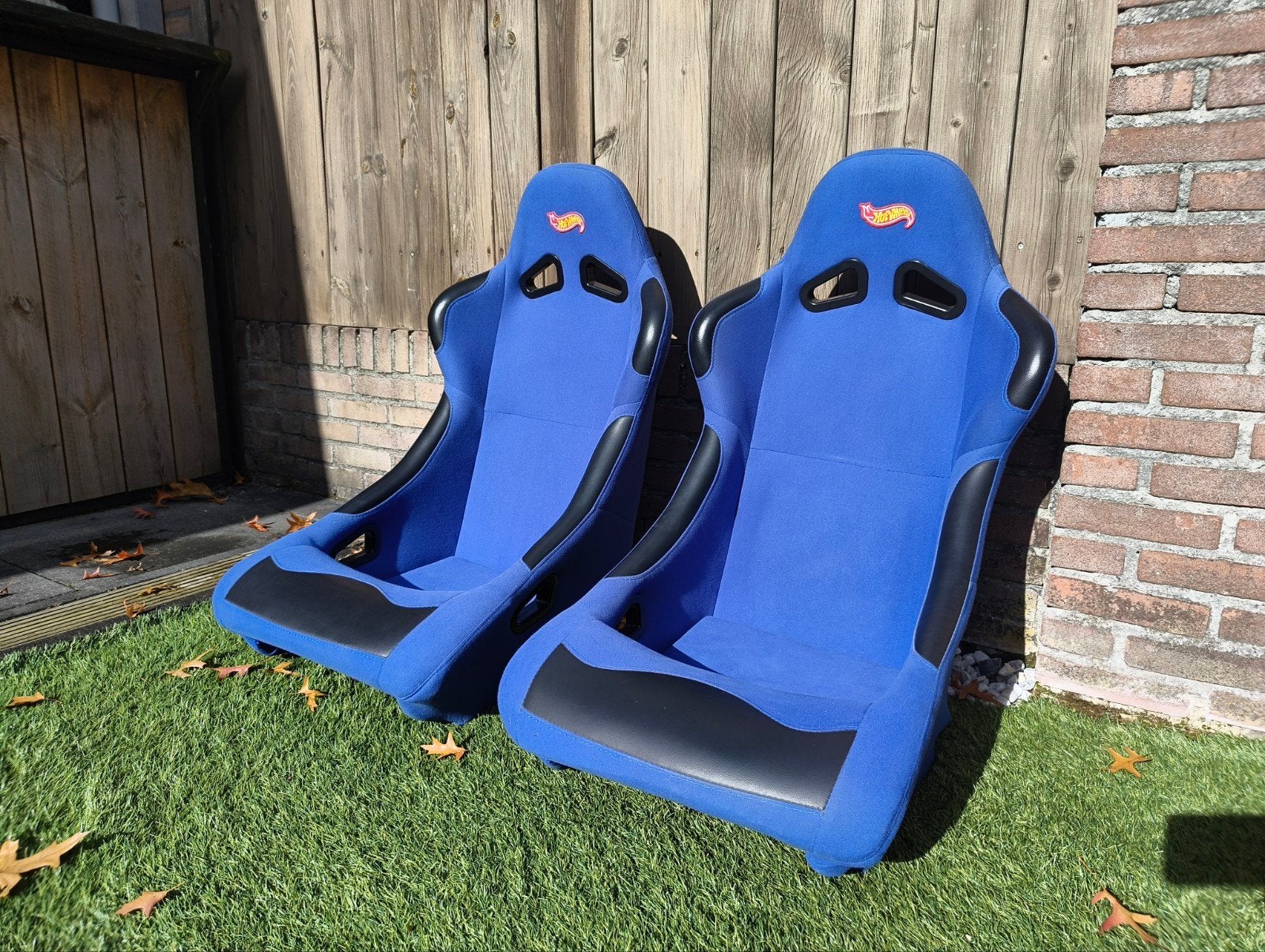 2x volle kuipstoel blauw in nette staat, Ophalen