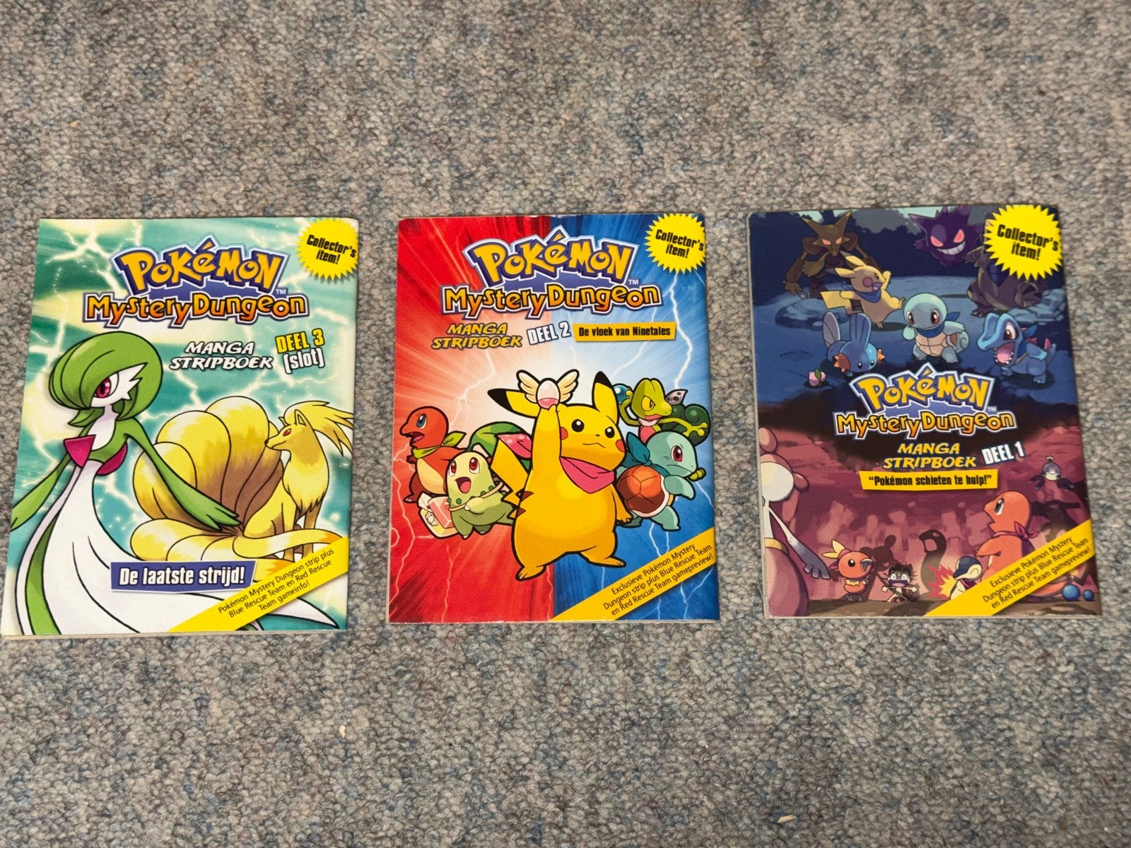 Pokémon Mystery Dungeon Manga Stripboeken Deel 1, 2 en 3, Complete serie of reeks, Ophalen of Verzenden, Gelezen