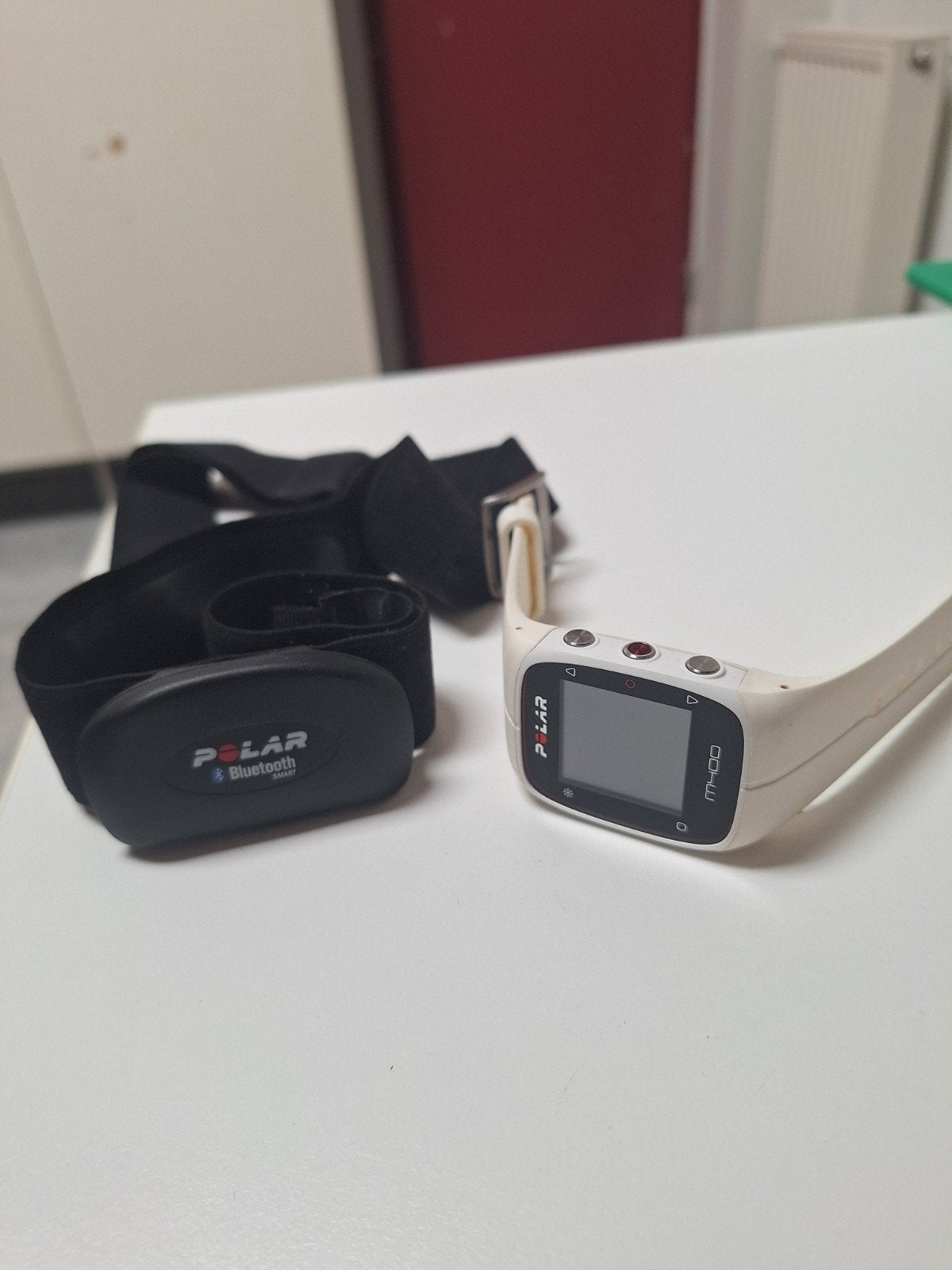 Polar M400 GPS sporthorloge met hartslagmeter, Sport en Fitness, Hartslagmeters, Ophalen, Gebruikt, Polar, Waterdicht
