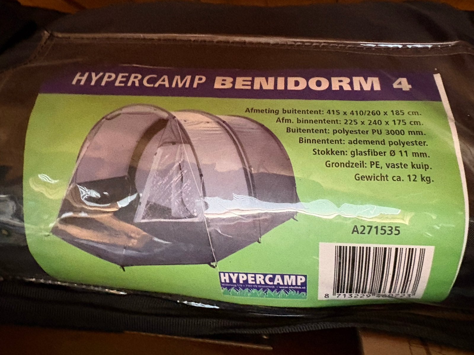 Hypercamp Benidorm 4 Koepeltent, Caravans en Kamperen, Tenten, Ophalen, Gebruikt, Tot en met 4