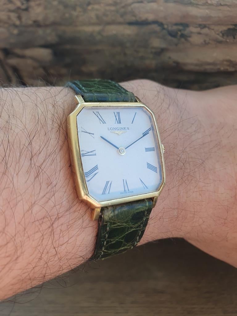 18k gouden Longines horloge 1970, Antiek en Kunst, Antiek | Klokken, Ophalen of Verzenden