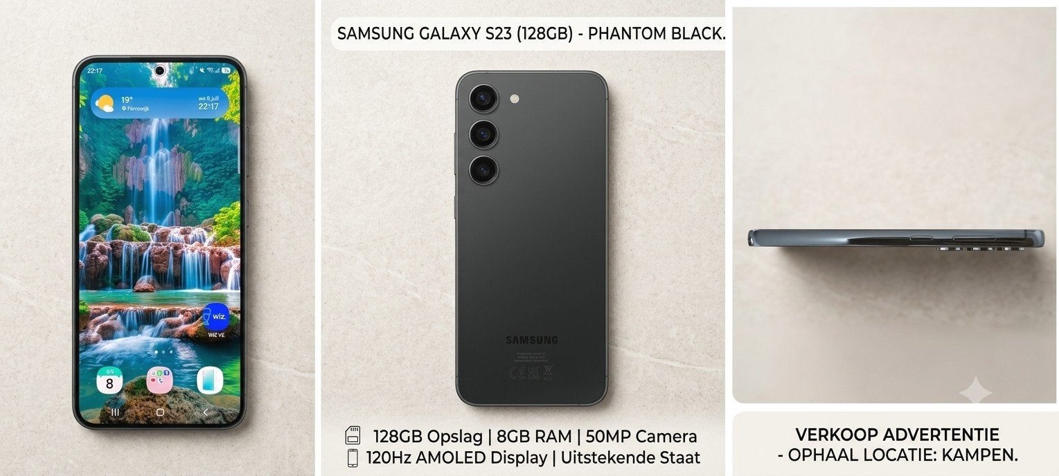 Samsung Galaxy S23 (128GB) - Phantom Black, Zwart, Touchscreen, Ophalen of Verzenden, Zo goed als nieuw