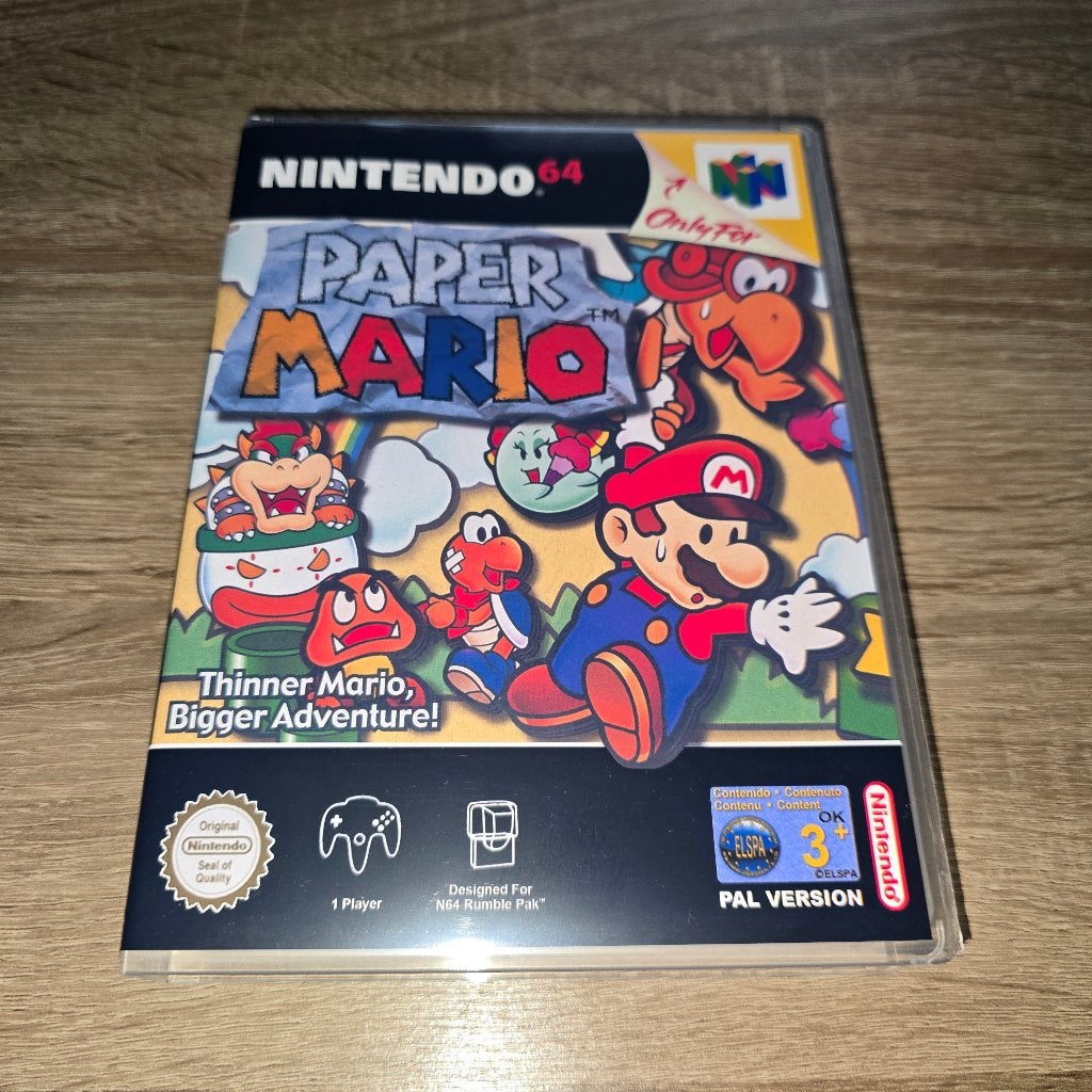 Paper Mario N64 Game Case (2), Spelcomputers en Games, Avontuur en Actie, Verzenden, 1 speler, Zo goed als nieuw