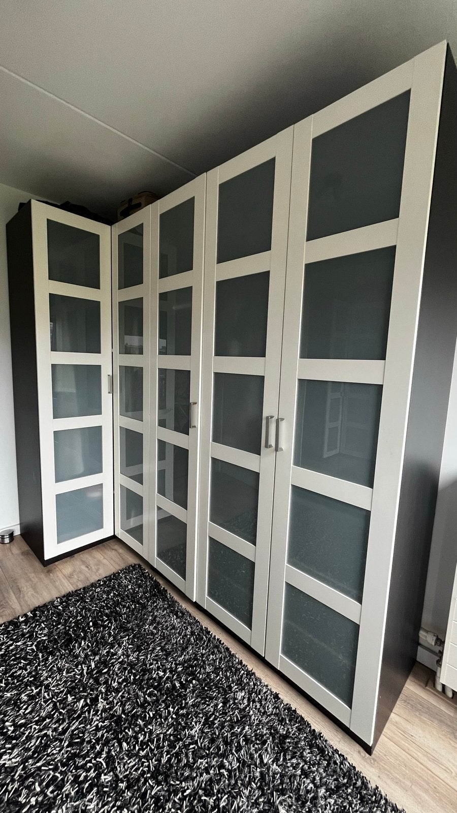 PAX / BERGSBO Kledingkastdeuren (6x) wit/frosted glas, Ophalen, Gebruikt, 200 cm of meer, 50 tot 100 cm