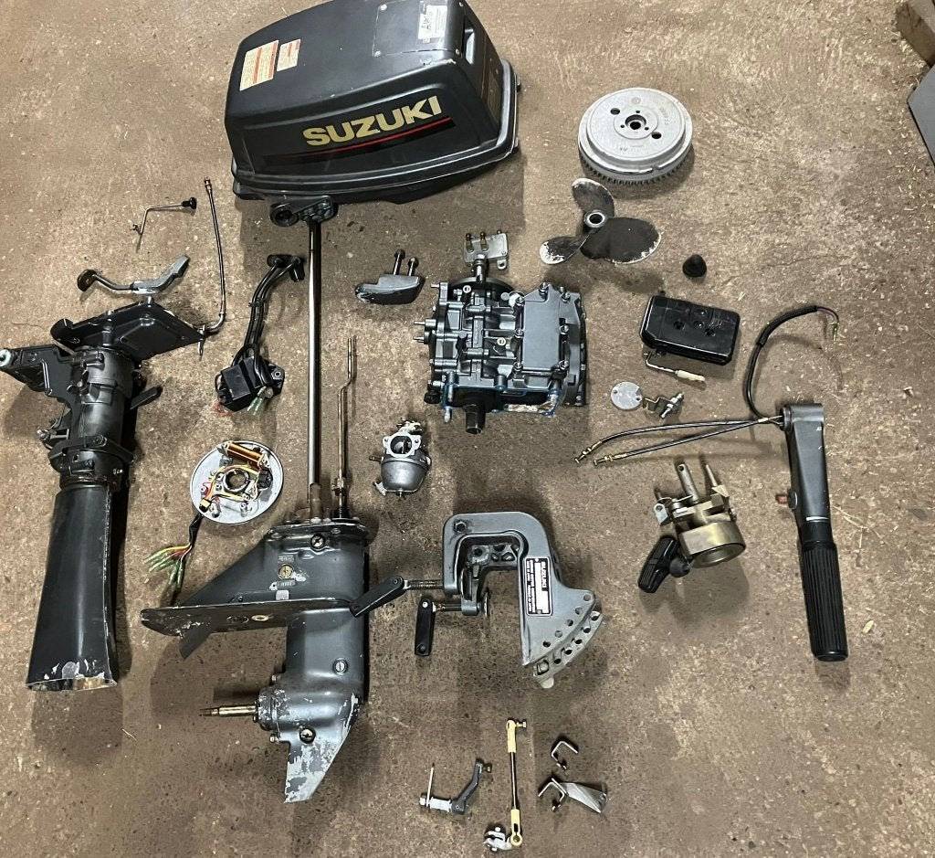 Suzuki 5 en 6 pk 2 takt buitenboordmotor onderdelen, Ophalen of Verzenden, Gebruikt, Motor en Techniek