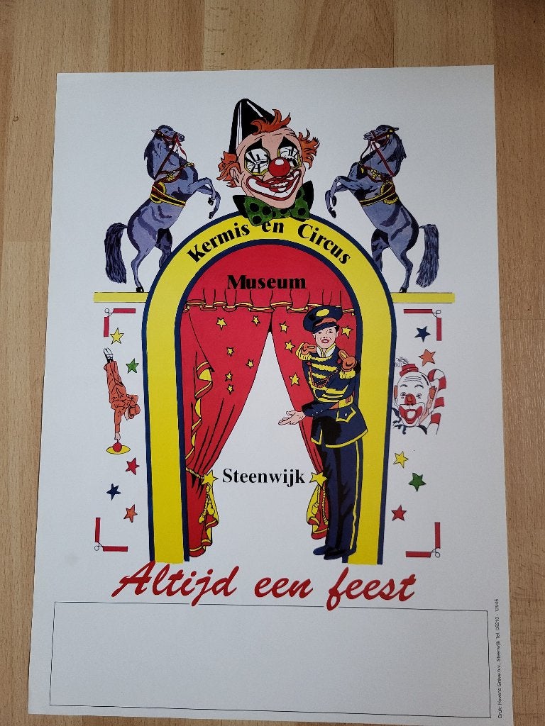 Kermis en Circus Museum Steenwijk - Altijd een feest, Ophalen of Verzenden, A1 t/m A3, Overige onderwerpen, Rechthoekig Staand