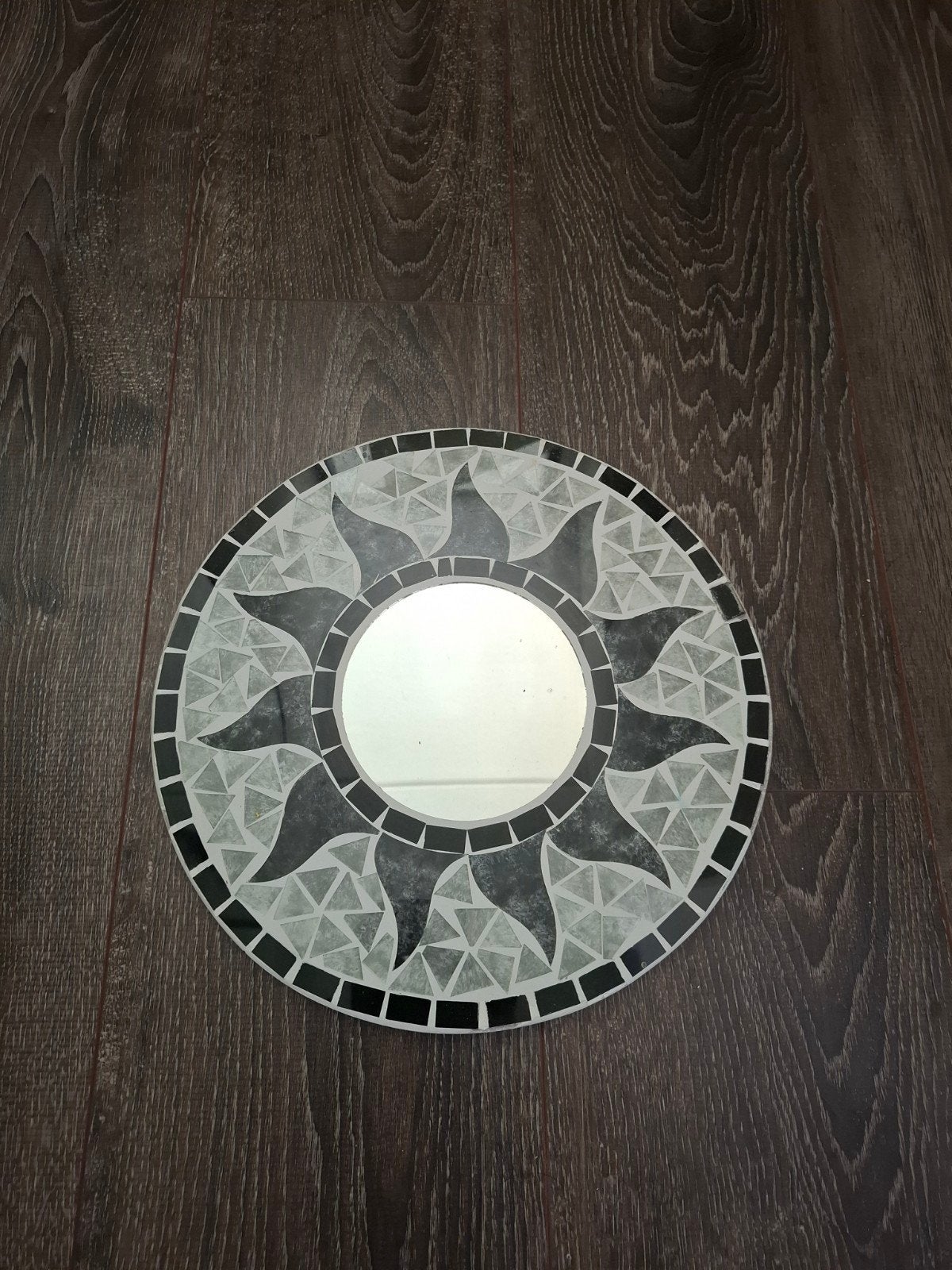 Mozaïek spiegel grijstinten +-30cm, Huis en Inrichting, Minder dan 50 cm, Nieuw, Ophalen of Verzenden, Minder dan 100 cm
