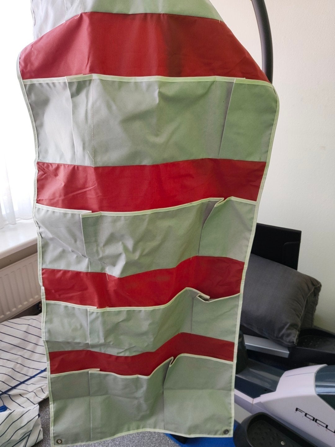 Schoenenzak / Opbergzak voor in de voortent - Rood/Grijs, Ophalen of Verzenden, Gebruikt
