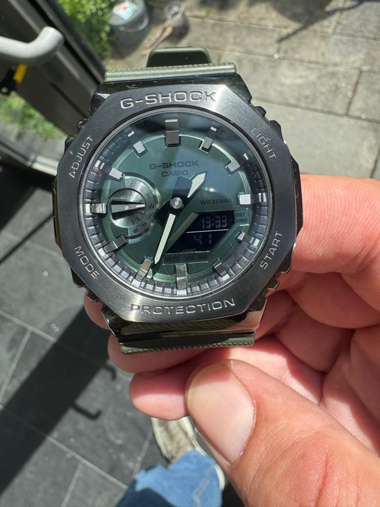 Casio G-Shock GM-2100B-3AER - Perfecte staat, Casio, Staal, Polshorloge, Kunststof