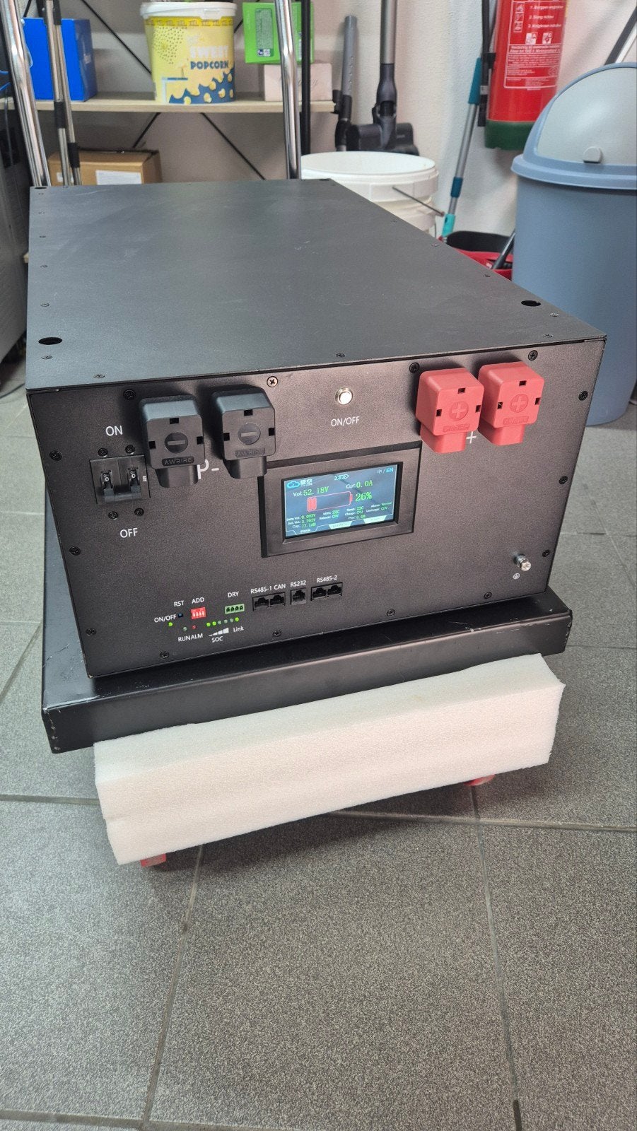 Thuisaccu 15 kWh LiFePO4 met JK BMS en display, Ophalen, Zo goed als nieuw
